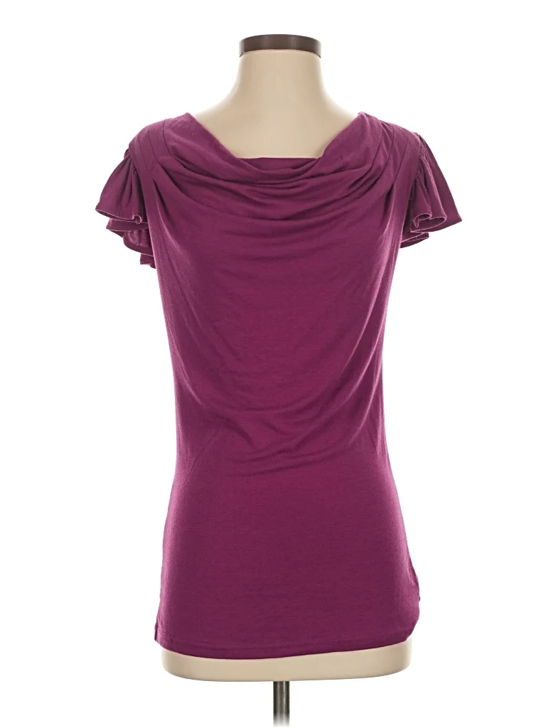 Retrospec'd Short Sleeve T-Shirt: Burgundy Tops - Size 1