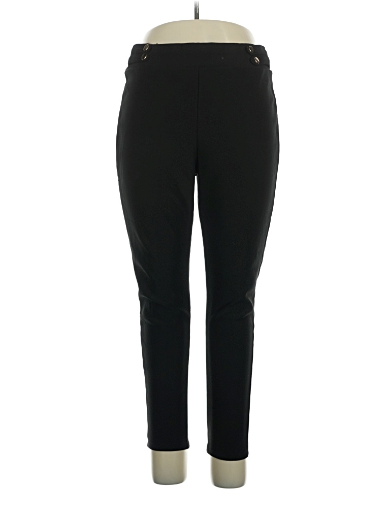 Elizabeth & Nichole Active Pants - High Rise: Black Activewear - Size 1X