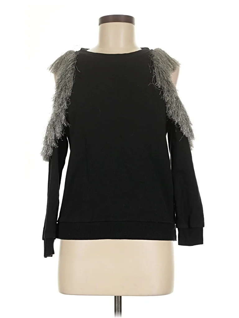 TOV Pullover Sweater: Black Tops - Size 38