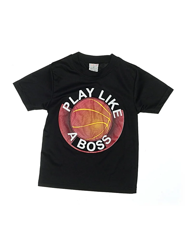 Swiggles Short Sleeve T-Shirt: Black Tops - Size 3Toddler