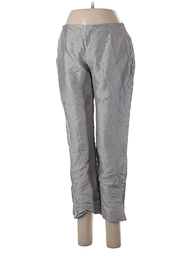 Badgley Mischka Casual Pants - Low Rise: Silver Bottoms - Size 6