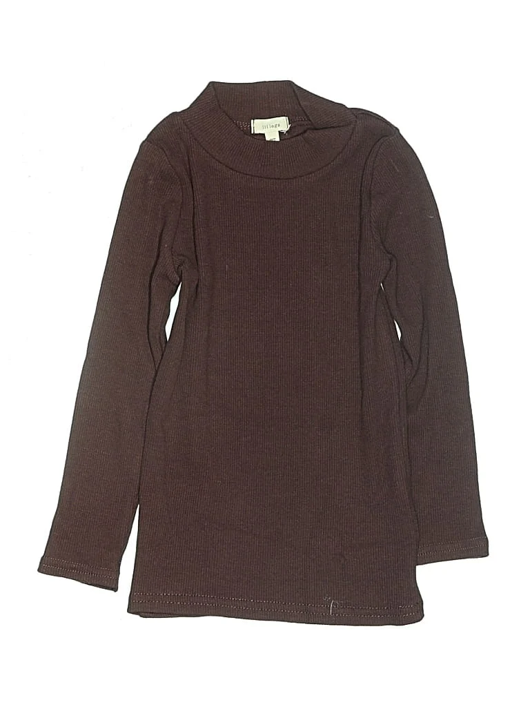 lil legs Turtleneck Sweater: Brown Tops - Size 2Toddler