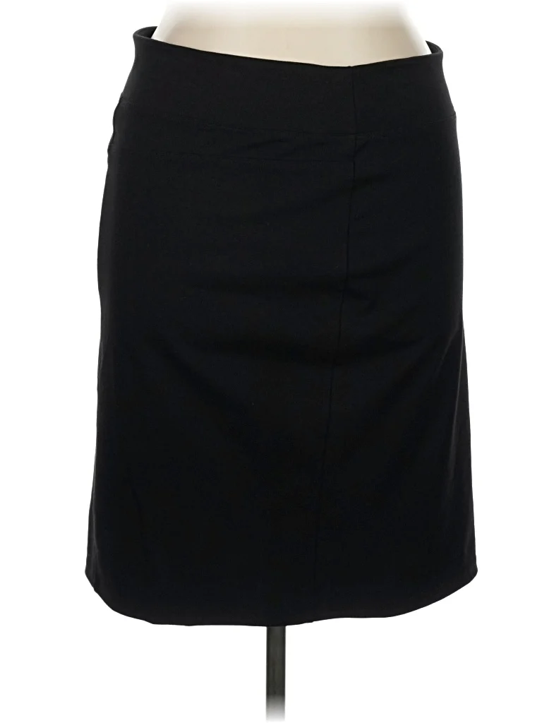 Fig Casual Skirt: Black Solid Pattern Bottoms - Size X-Large