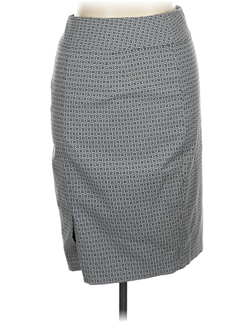 LTD Formal Skirt: Gray Houndstooth Pattern Bottoms - Size 14