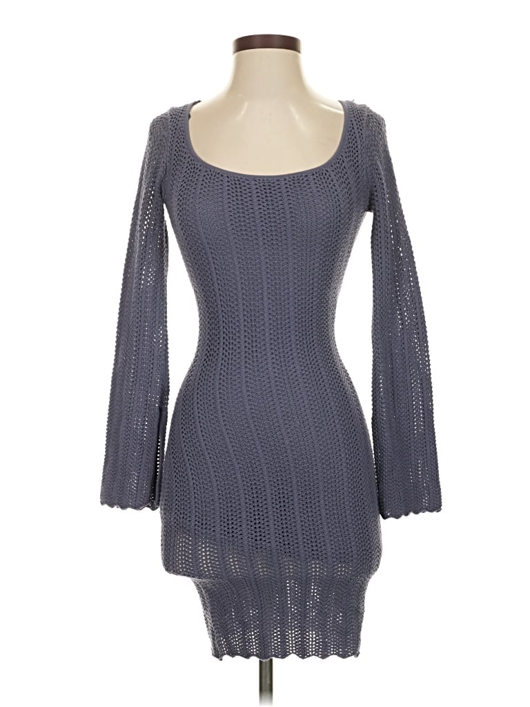Perfect Stranger Cocktail Dress - Sweater Dress: Gray Dresses - Used - Size 4