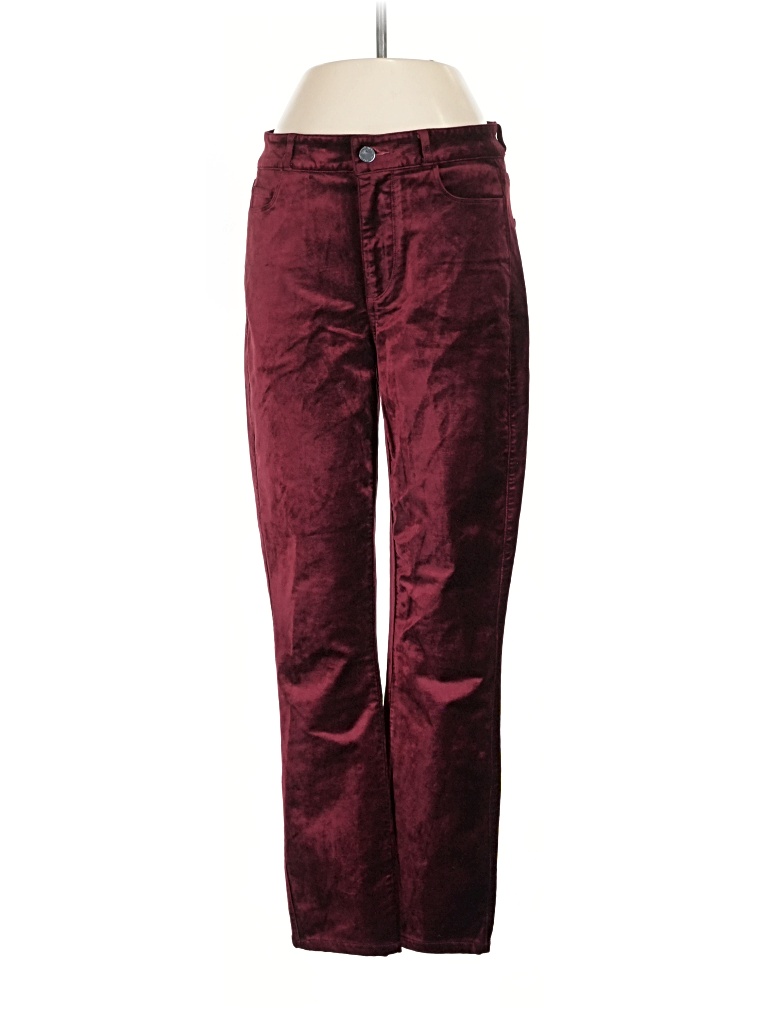 Paige Casual Pants - Mid/Reg Rise: Burgundy Bottoms - Size 27