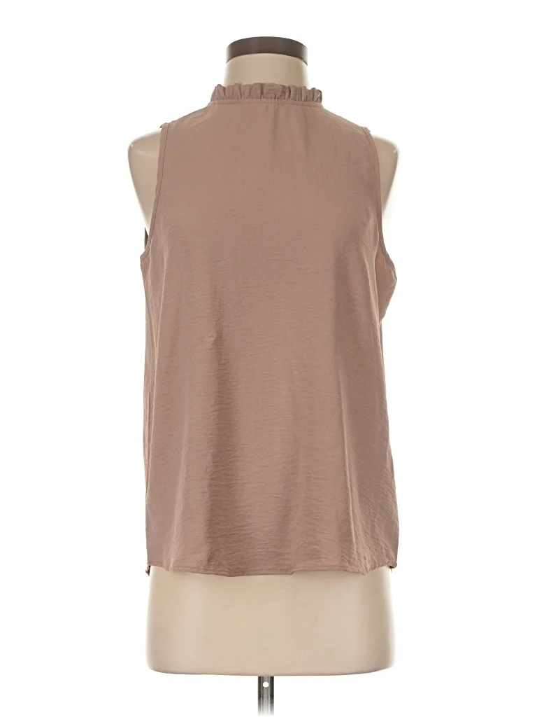 Rielle Sleeveless Top Tan High Neck Tops - Used - Size Small