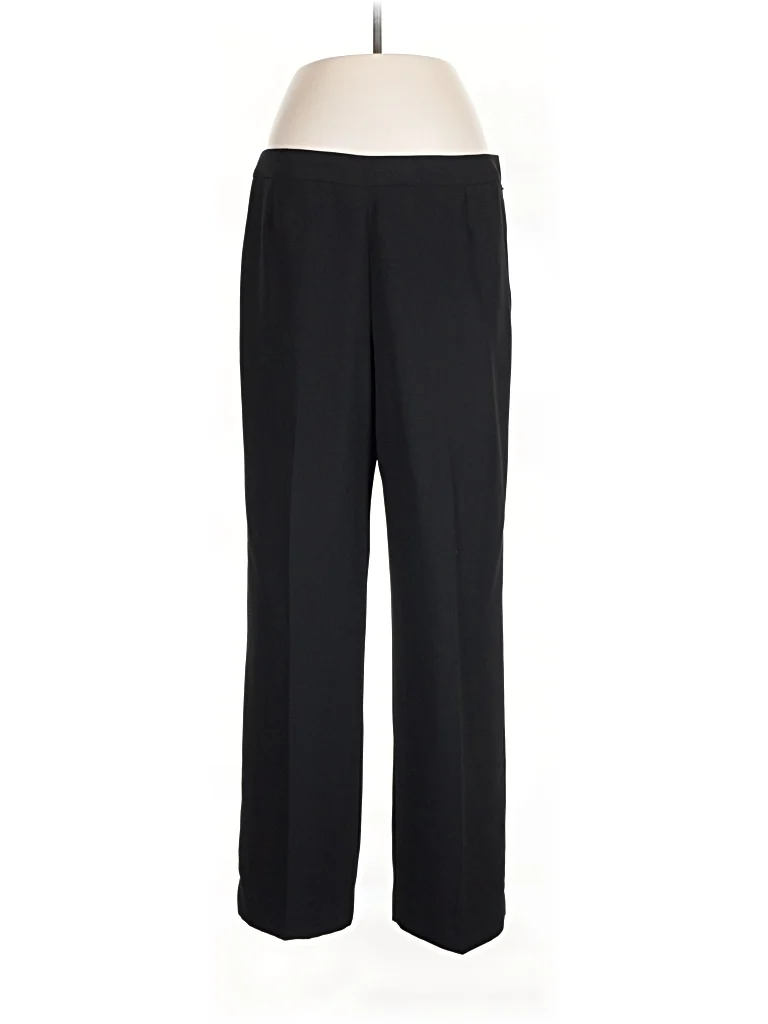 Suit Studio Dress Pants - Mid/Reg Rise: Black Bottoms - Size 12