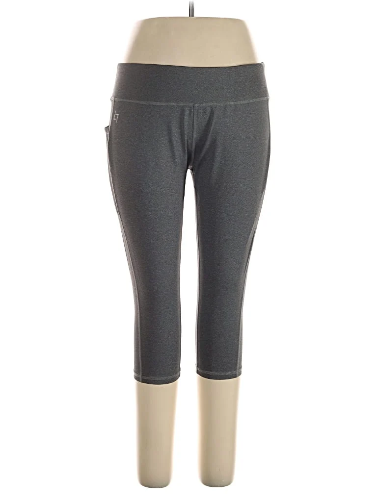 Fittin Active Pants - Mid/Reg Rise: Gray Activewear - Size 1X