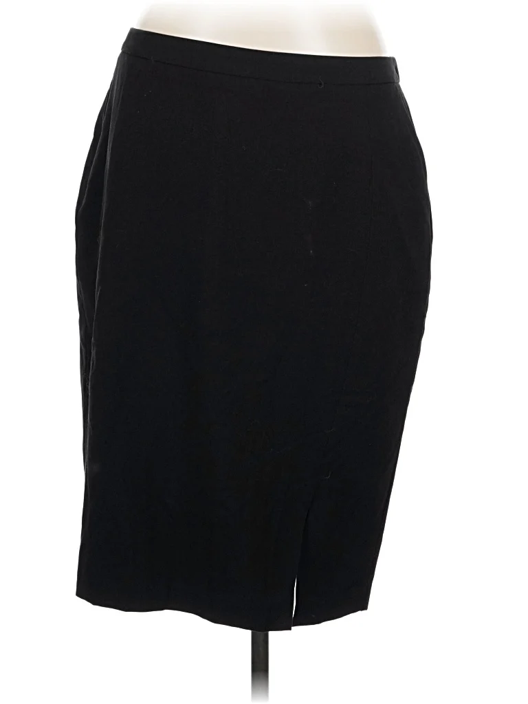 CAPSULE Formal Skirt: Black Solid Pattern Bottoms - Size 12
