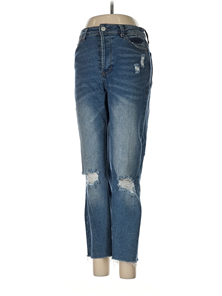 Hippie Jeans - Mid/Reg Rise: Blue Bottoms - Size 28