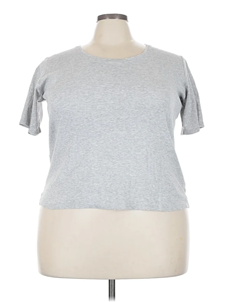 CAPSULE Short Sleeve T-Shirt: Silver Tops - Size 24