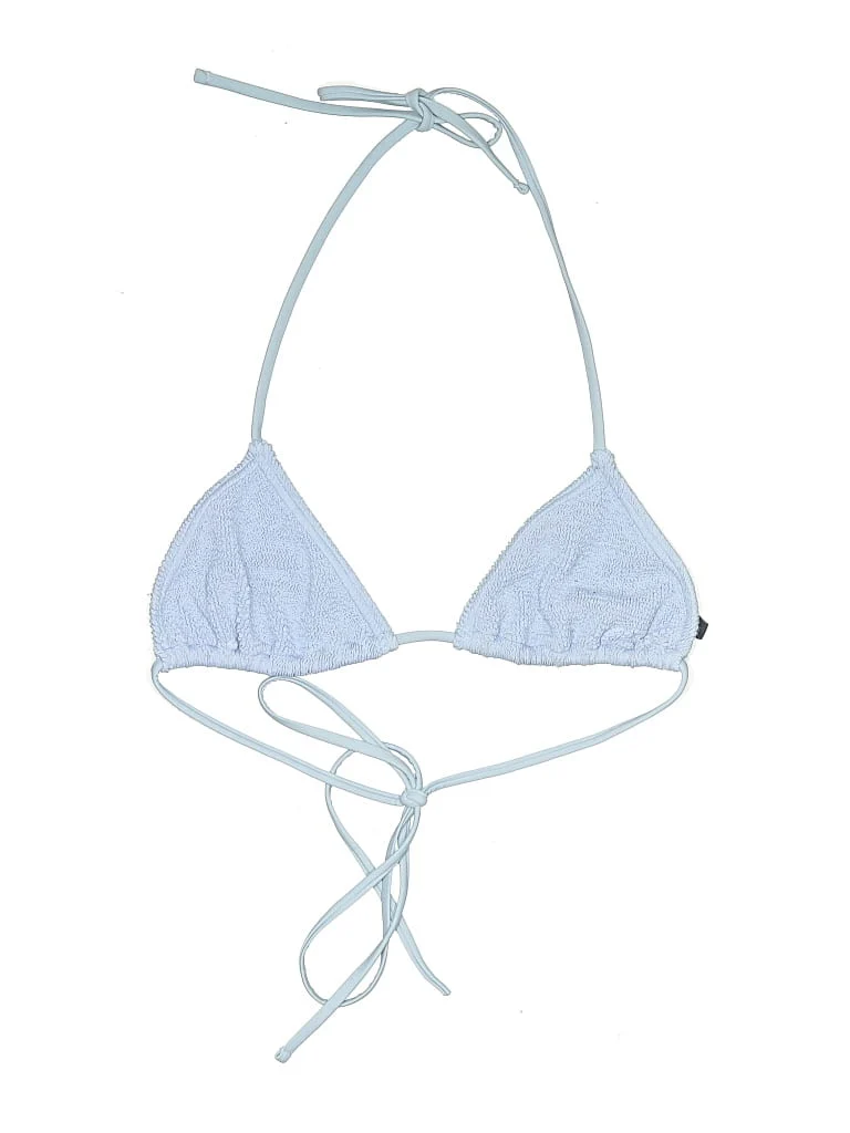 Love & Bikinis Swimsuit Top Blue Swimwear - Used - Size Small