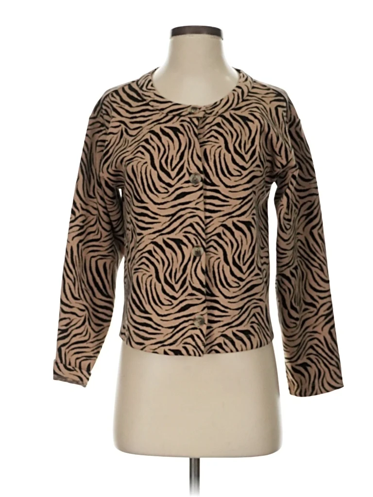 Ann Taylor Fleece Jacket: Brown Jackets & Outerwear - Size X-Small