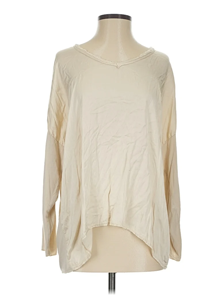 Bazaar Long Sleeve Blouse: Ivory Tops - Size P
