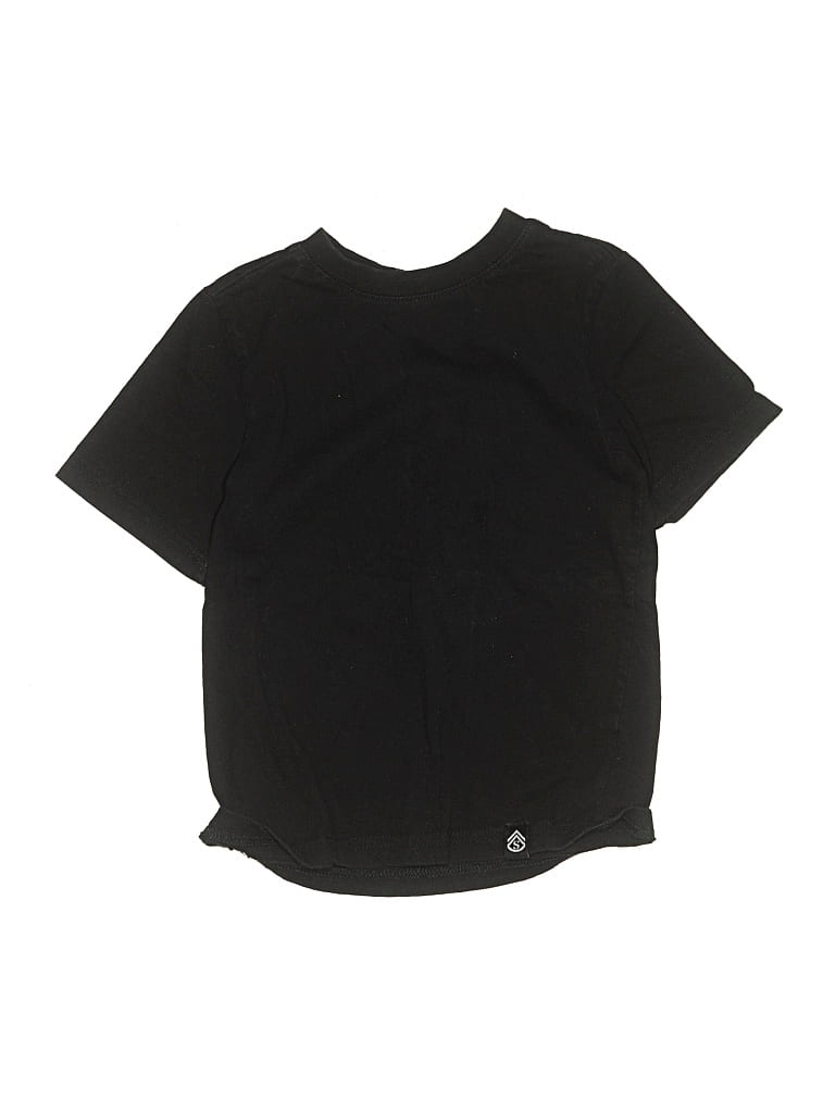Surplus Short Sleeve T-Shirt: Black Solid Pattern Tops - Size 7