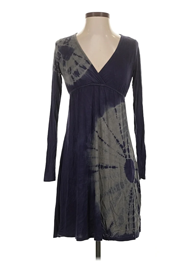 Miss Match Casual Dress - Wrap: Gray Graphic Pattern Dresses - Used - Size 1