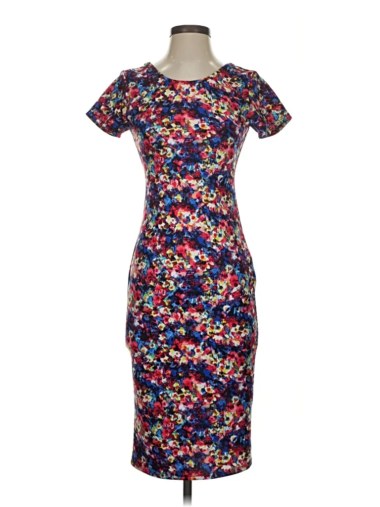 Marabelle Casual Dress - Sheath: Blue Print Pattern Dresses - Used - Size Small