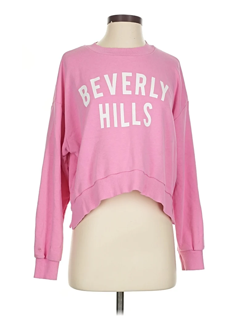 Glo Fashion Sweatshirt: Pink Tops - Size Small
