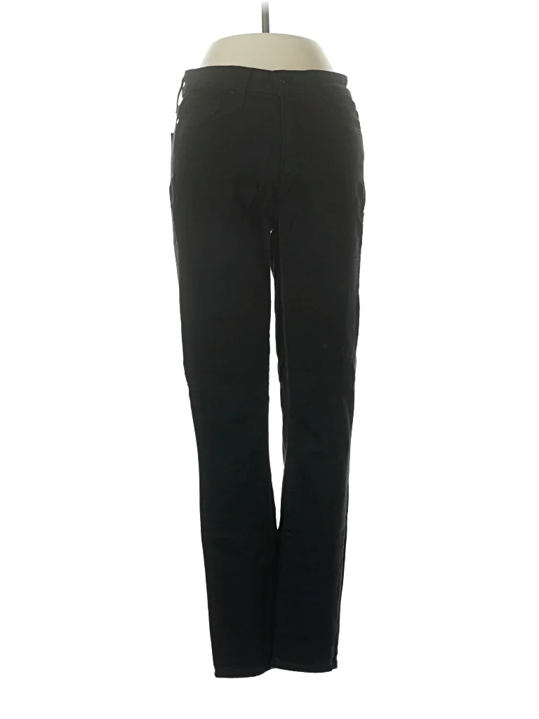 Paige Jeggings - Mid/Reg Rise: Black Bottoms - Size 26