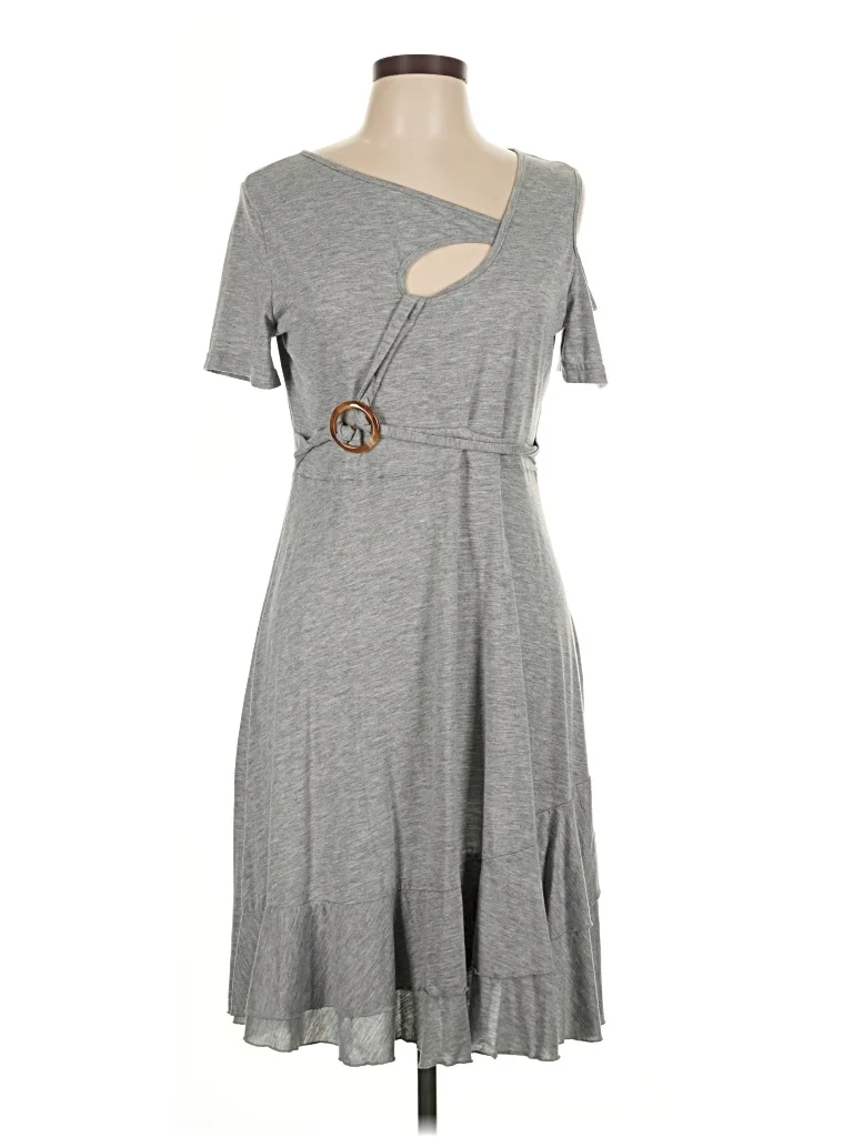 DRESSFO Casual Dress - Wrap: Gray Dresses - Used - Size 10
