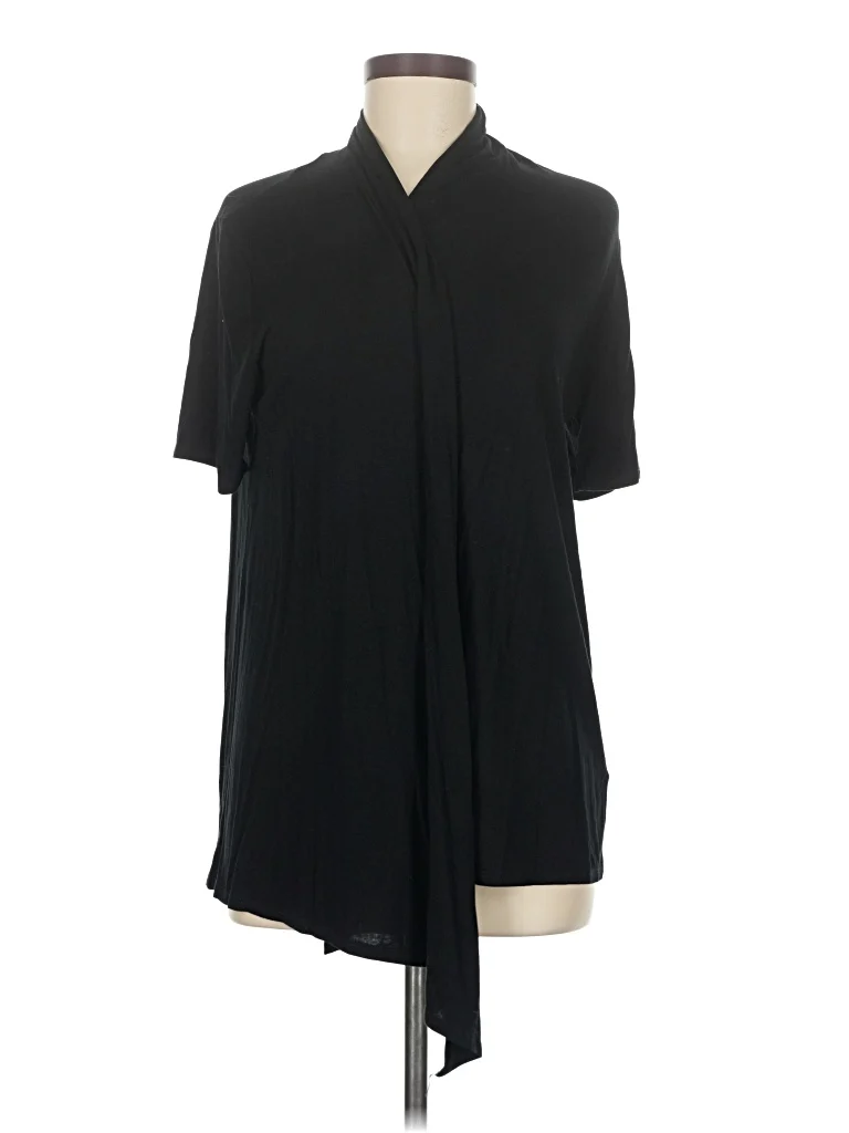 Mix Matchy Short Sleeve Blouse: Black Tops - Size Medium