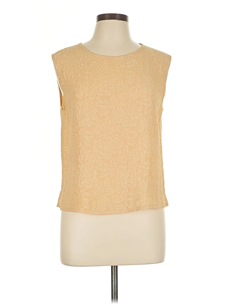 Shen New York Sleeveless Top Gold Boatneck Tops - Used - Size Large