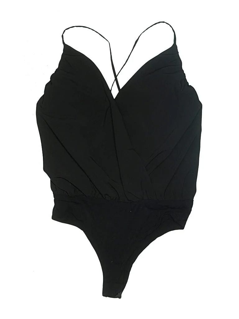 Kelsi Dagger Brooklyn Bodysuit: Black Tops - Size Large