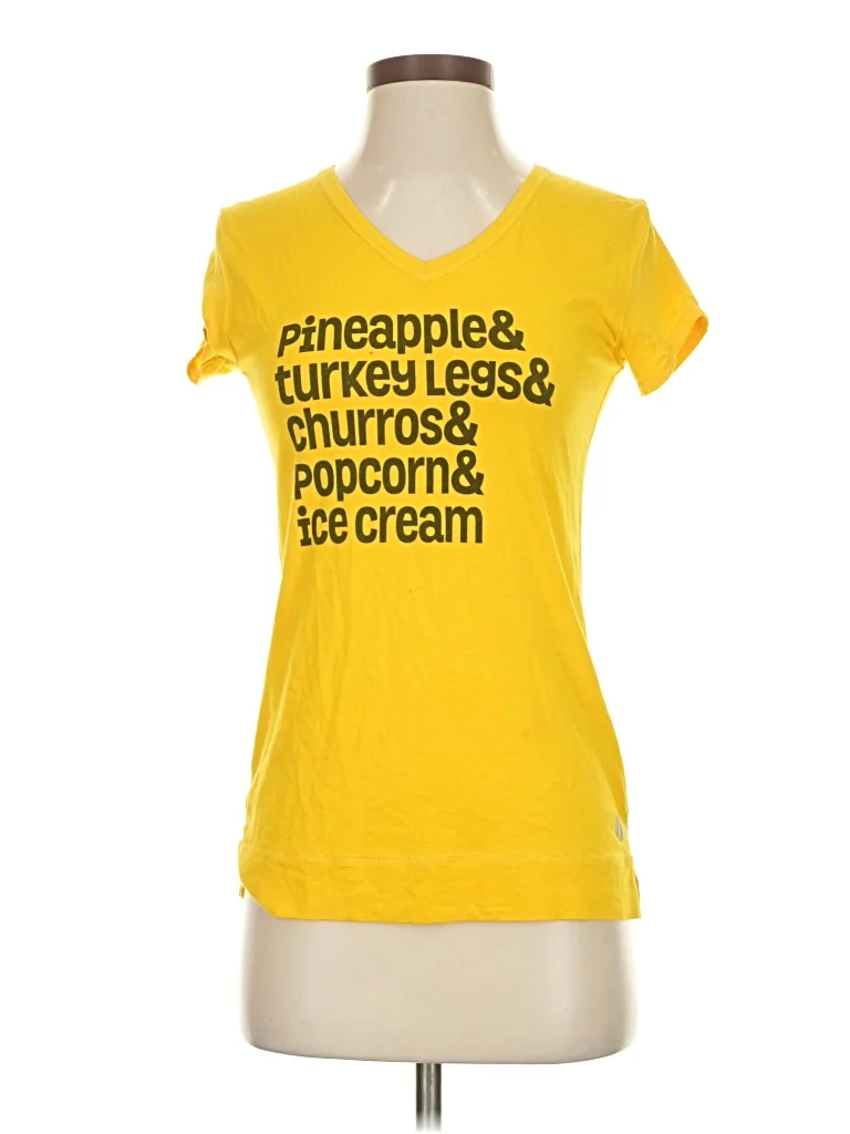Raw Threads Short Sleeve T-Shirt: Yellow Tops - Size X-Small
