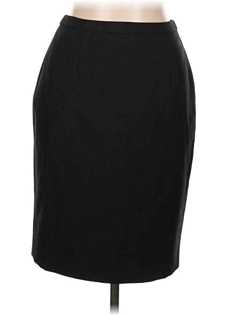 Miyako Formal Skirt: Black Solid Pattern Bottoms - Size X-Large