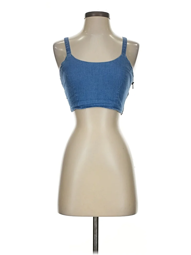 mebon Sleeveless Top Blue Sweetheart Neckline Tops - Used - Size Small