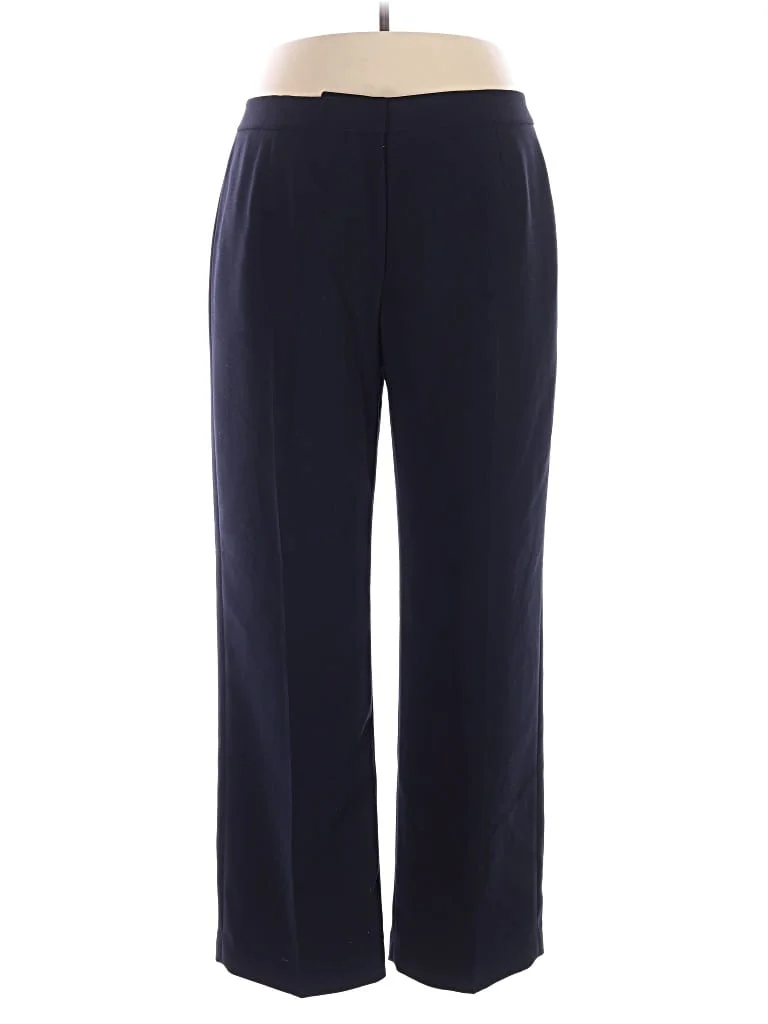 Suit Studio Dress Pants - High Rise: Blue Bottoms - Size 14 Petite