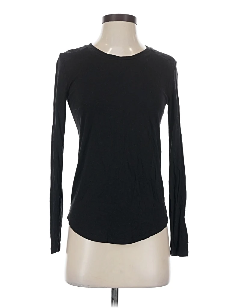Gao Long Sleeve T-Shirt: Black Tops - Size Small