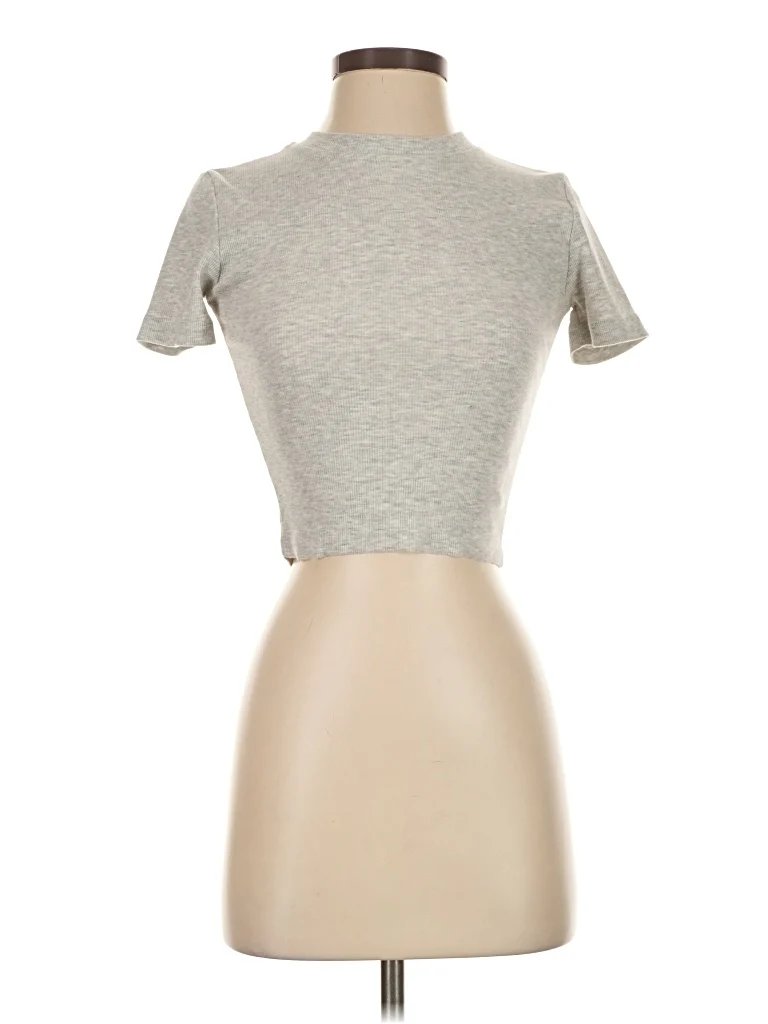 Daniel Short Sleeve Turtleneck: Silver Tops - Size P