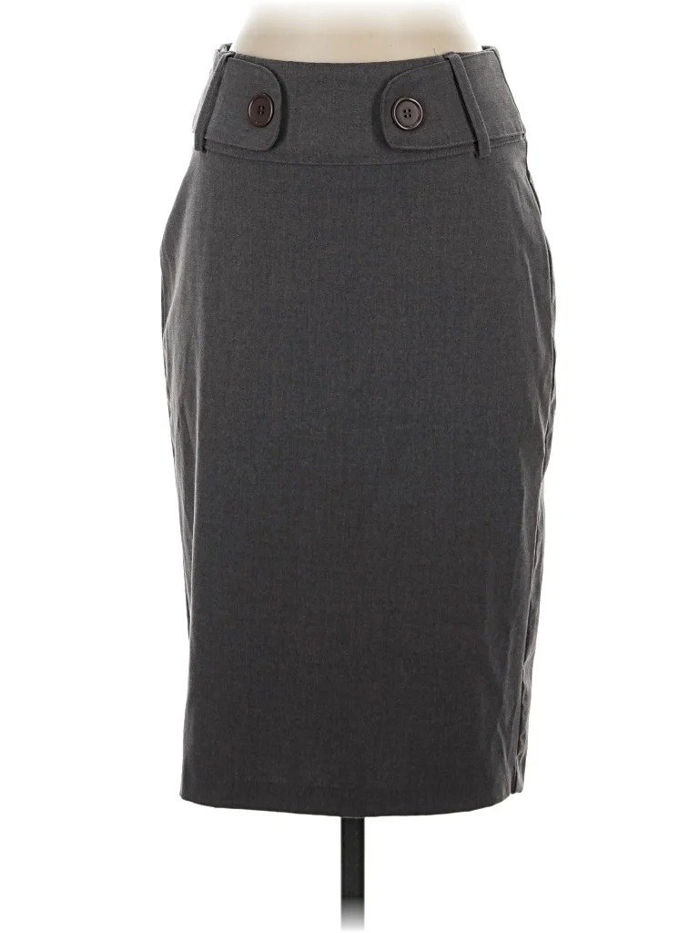 Lola Formal Skirt: Gray Solid Pattern Bottoms - Size 5