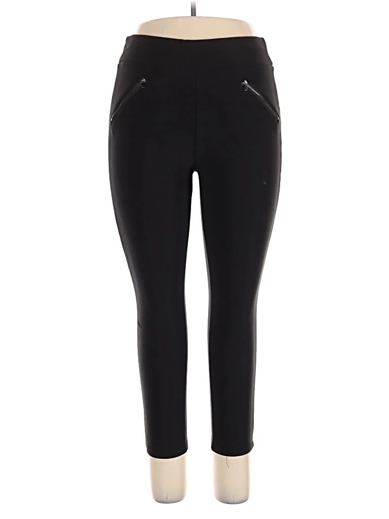 Elizabeth & Nichole Active Pants - High Rise: Black Activewear - Size X-Large