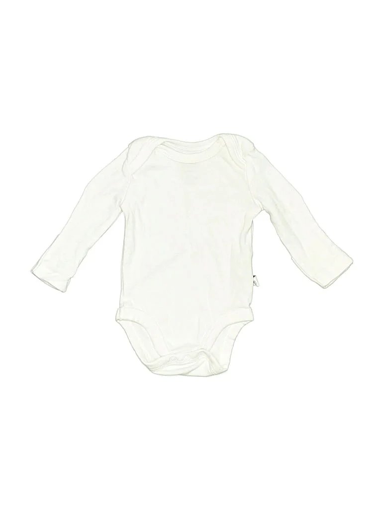 Honest Baby Clothing Long Sleeve Onesie: Ivory Bottoms - Size Newborn