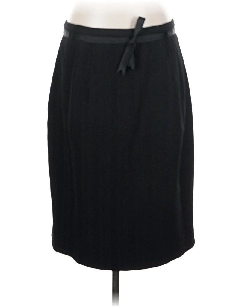 Donna Rae Formal Skirt: Black Solid Pattern Bottoms - Size 12