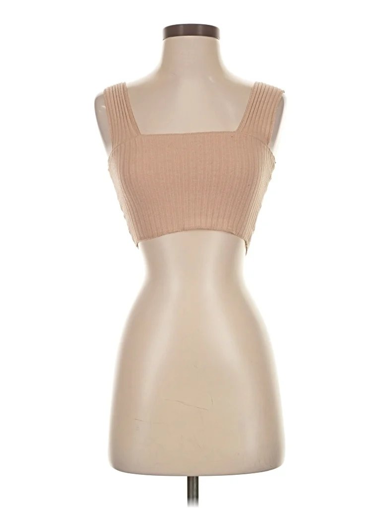womn. Tube Top Tan Strapless Neckline Tops - Used - Size X-Small