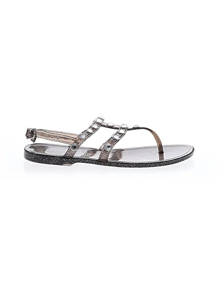 No.6 Store Sandals: Brown Metallic Pattern Shoes - Size 4