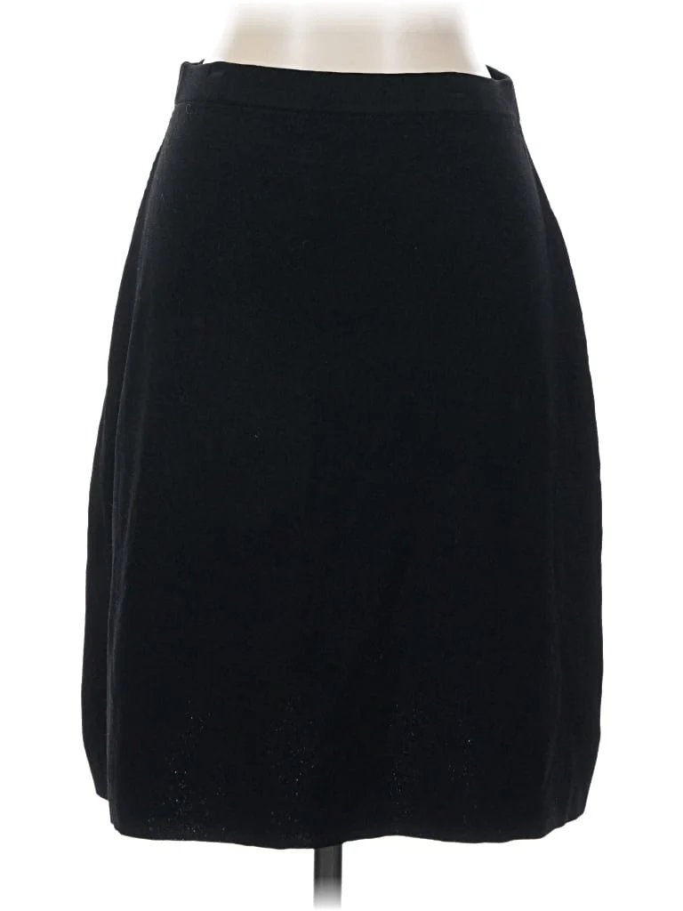 Pierri Formal Skirt: Black Solid Pattern Bottoms - Size Small