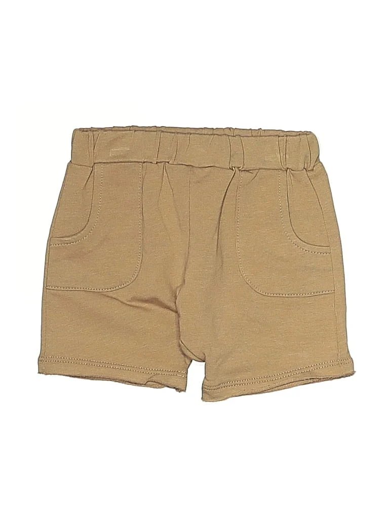 Jewel Khaki Shorts: Tan Solid Pattern Bottoms - Size 8