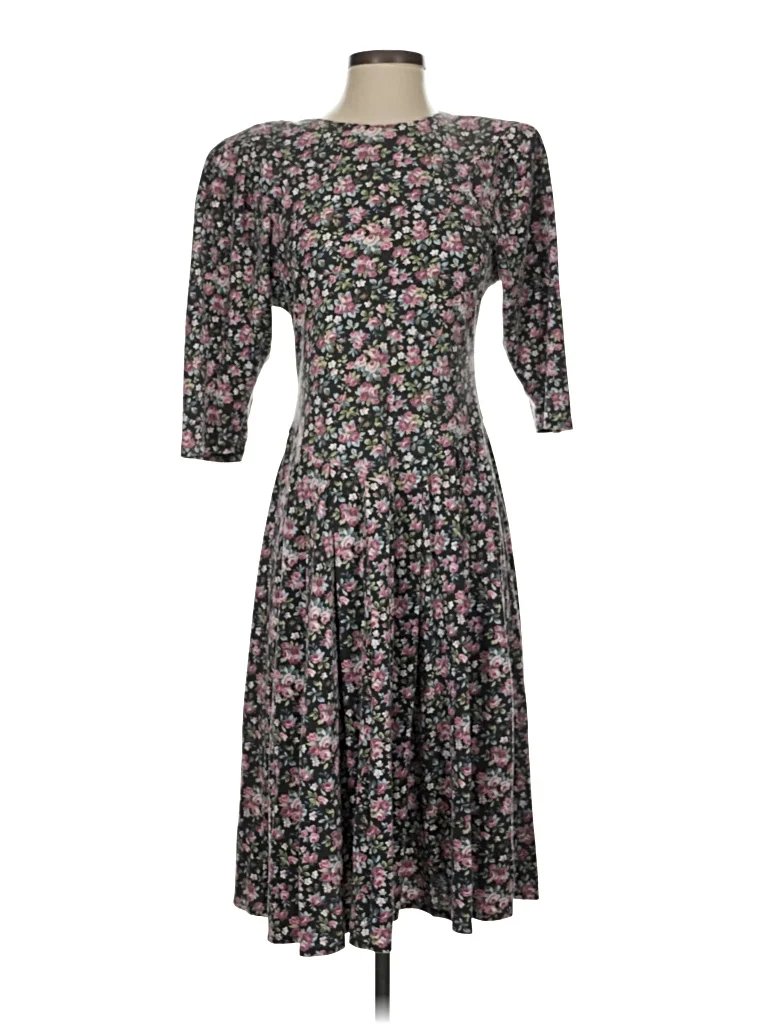 Paquette Casual Dress: Black Floral Pattern Dresses - Used - Size P