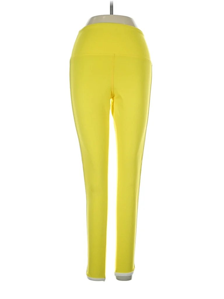 Eleven Active Pants - High Rise: Yellow Activewear - Size Small