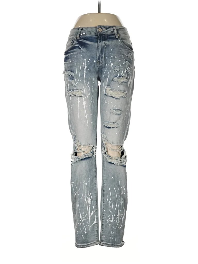 Surprise Jeans - Mid/Reg Rise: Silver Bottoms - Size 6