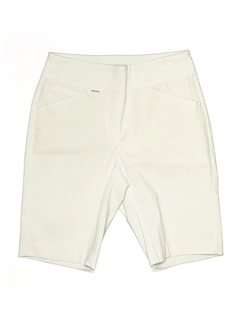 EP New York Athletic Shorts: Ivory Solid Pattern Activewear - Size Small