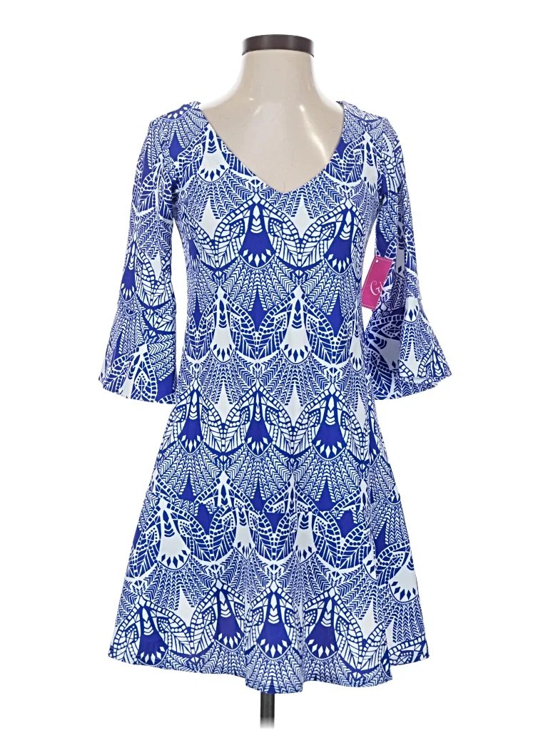 gingy's Casual Dress: Blue Dresses - New - Size 2X-Small