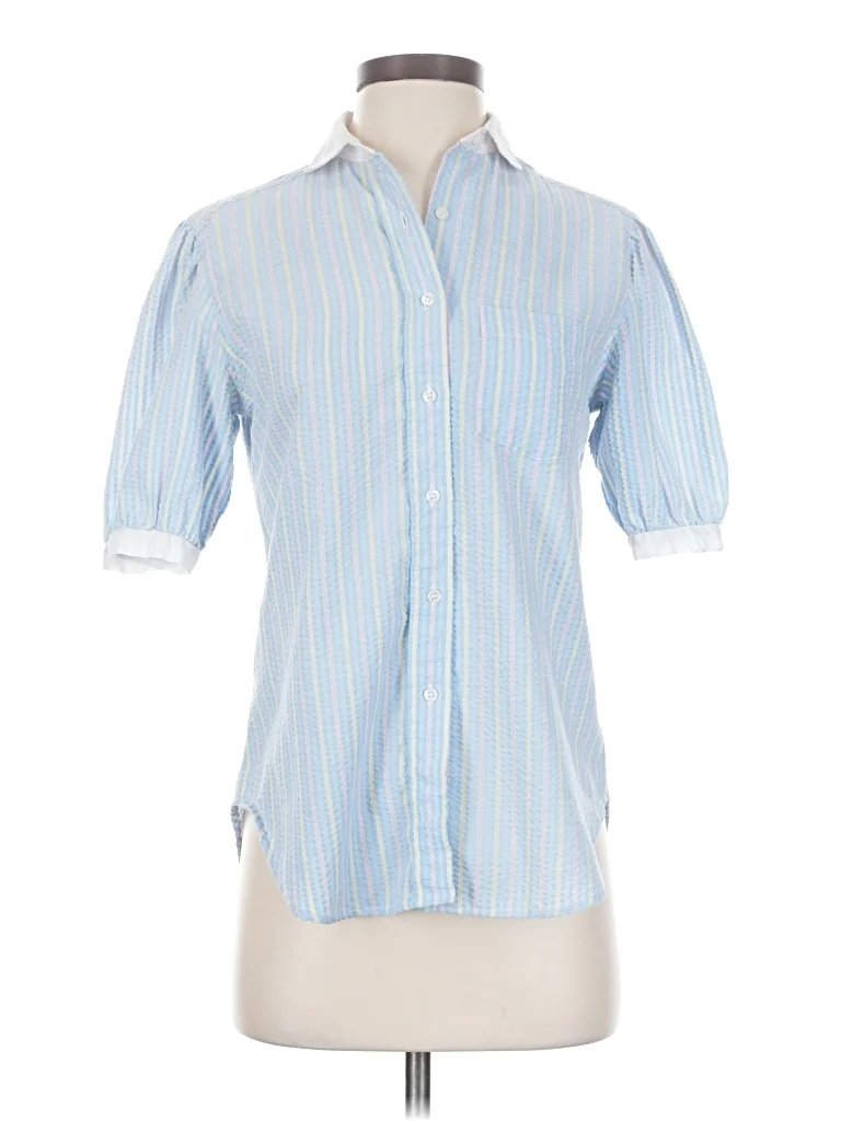 Optimum Short Sleeve Blouse: Blue Tops - Size 5