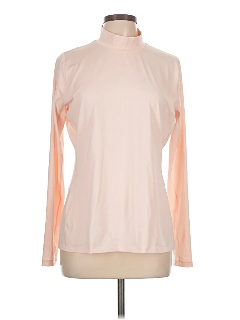 Nike Long Sleeve Turtleneck: Pink Tops - Size Large