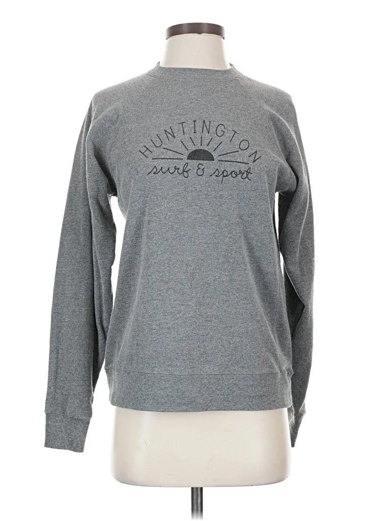 Huntington Surf And Sport Sweatshirt: Gray Tops - Size X-Small